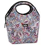 Nicole Miller of New York 13 Insulated Lunch Tote (Indigo Blue Paisley)
