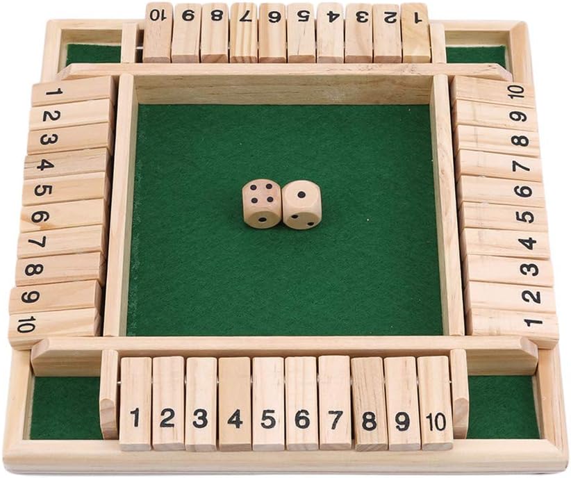 Ellepigy 4 Joueur Fermé La Boîte en Bois Table Jeu De Société Classique