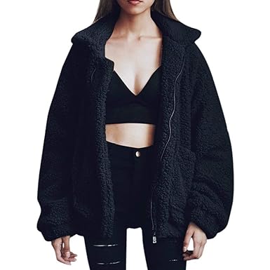 reversible fluffy jacket