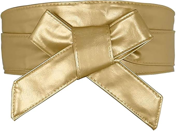 Nanxson Damen Breiter Obi Gurtel Bowknot Taille Band Huftgurtel Fur Madchen Pdw0009 Gold Amazon De Bekleidung