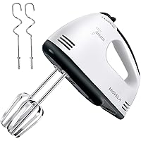 MIGVELA Hand Mixer Electric 7-Speed Kitchen Handheld Mixer Egg Beater Come with 4 Stainless Steel Accessories(2 Dough…