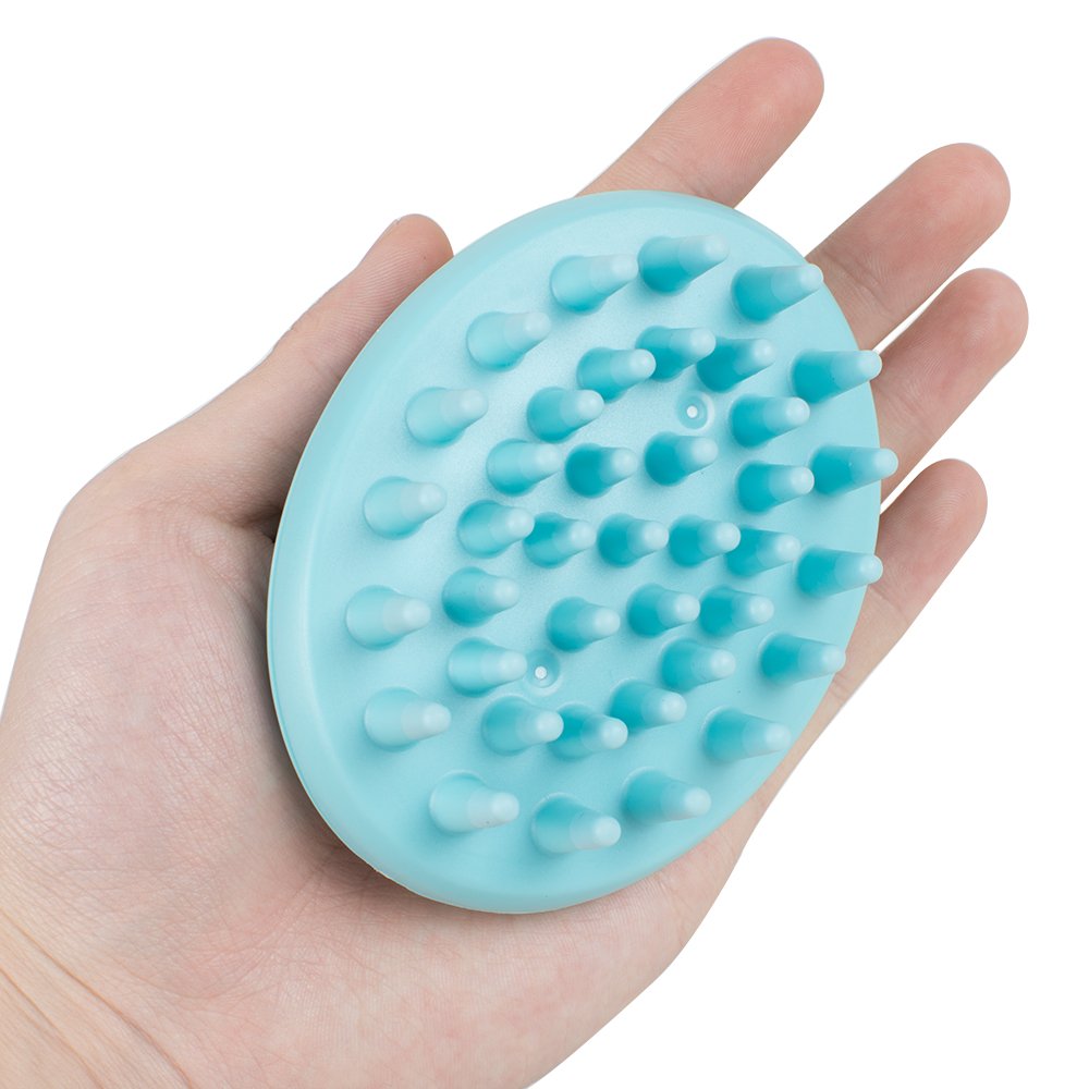 Zinnor Electric Head Scalp Massager Hair Shampoo Comb Hair Care Silicone Massage for Hair Growth Battery Operated Shower Brush Body Washing Brush in Bathroom Wet&Dry Cleaning Tool Household Daily Use