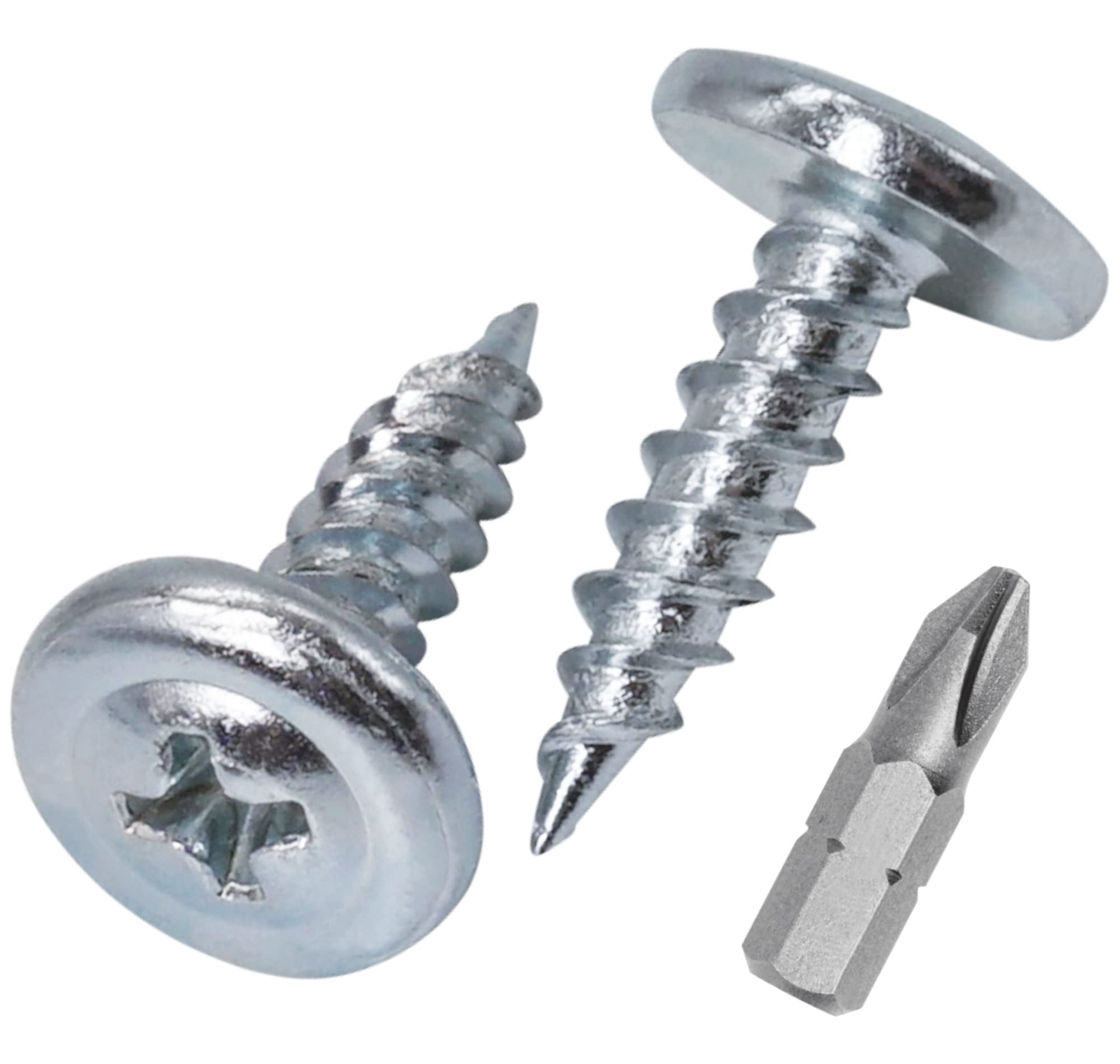 (Pack of 250 pcs) Zinc Plated Steel 4.5 x 16 mm Wood Screws, Metal Screws, Modified Truss Head, Self Tapping (250, 4.5 x 16 mm)