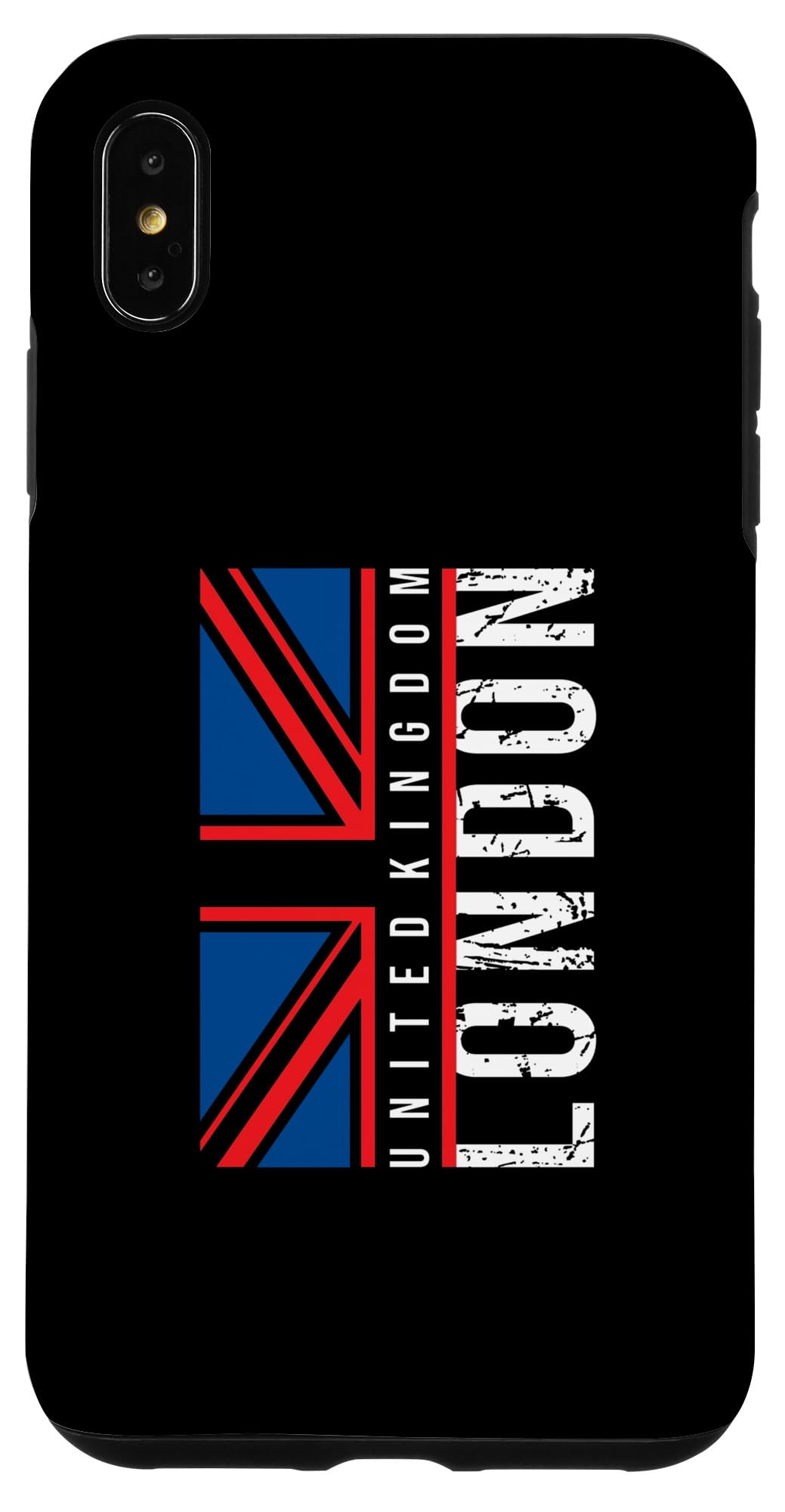 iPhone XS Max London England Vintage Distressed Grunge United Kingdom Flag Case