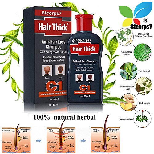 STCORPS7 DEXE 200ml C1 Hair Thick, Anti-Hair Loss Hair Growth Shampoo Treatment Natural Ingredients, Hair treatment