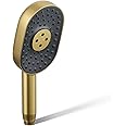 KOHLER 26284-2MB Statement Oblong MULTIFUNCTION HAND SHOWER, Maximum Spray Performance & 3 Spray Experiences, Vibrant Brushed Moderne Brass, 2.5 GPM