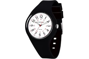 PINDOWS Nurse Watch for Nurses, Doctors, Medical Professionals, Students, Easy to Read Waterproof Women's Men Medical Watch Luminous Dial 12/24 Hour Display, Soft Breathable Silicone Band Replaceable.
