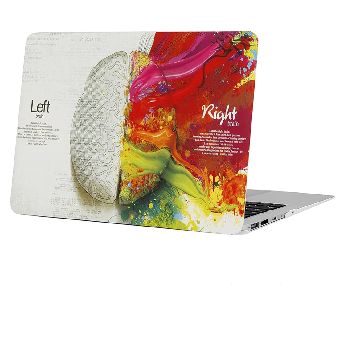 AUSMIX for MacBook Pro 13 inch Case 2020 2021 2022 2023 2024 Release M2 M1 A2338 A2289 A2251 A2159, Rubberized Plastic Hard Shell Cover Laptop Case, Left and Right Brain