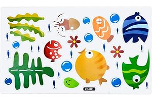 Tropical Fish Underwater Wall Sticker Decoration for Room and Bathroom 25x44cm Multicolor(Multicolor)