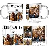 Custom Mug - Personalized Coffee Mug - Custom Cup with Pictures, Names, Text, Photos, Logos - 11, 15, and 20 oz with Color Options (Best Family (6 Photos))