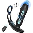 6.02 inches Special Silicone Massagers Kit with Water Resistant Play in Anywhere You Like (Black) for Man, Rechargeable Cordless Body Prostrate Massager with 9 Modes for Men Relax Massaging -ldcf3