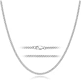 SanThree 2.8mm Pure Titanium O Twist Link Chain Necklaces, Welded Skin Friendly Curb Chain Necklace for Women Men Sensitive Skin Valentines Birthday Graduation Gifts, 23.62"