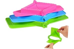 CONGARTENO 3pcs Dumpling Press Mold Set Square Plastic Dumpling Maker for Gyoza Wonton Pierogi Compact Handheld