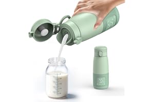 VORAIYA Portable Milk Warmer for Baby,Cordless Bottle Warmer for Water, Breastmilk, Baby Formula On The Go, Fast Warming & Precise Temp Control, USB Rechargeable Bottle Warmer for Travel, Car, Outdoors,12oz
