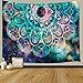 JAWO Mandala Wall Tapestry Abstract Ancient Geometric with Star Field and Colorful Galaxy Wall Hanging Tapestry Blanket for Bedroom Living Room Dorm Wall Decor Art Tapestry Bedspread 71x60 inches