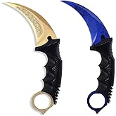 Milaloko Karambit Knife Fixed Blade Tactical Camping Tool, 2 Pieces Stainless Steel Outdoor Hunting Knife with Sheath and Cor