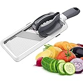 ZKIRON Multi Handheld Mandoline Slicer - Adjustable Stainless Steel Blade, Comfort Grip, Safety Features, Easy to Clean, Idea