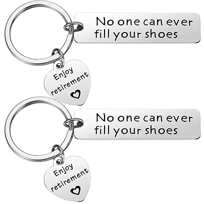 Mixjoy Retirement Keychain Gifts For Coworker No One Can Ever Fill Your Shoes Mens Retirement Gifts