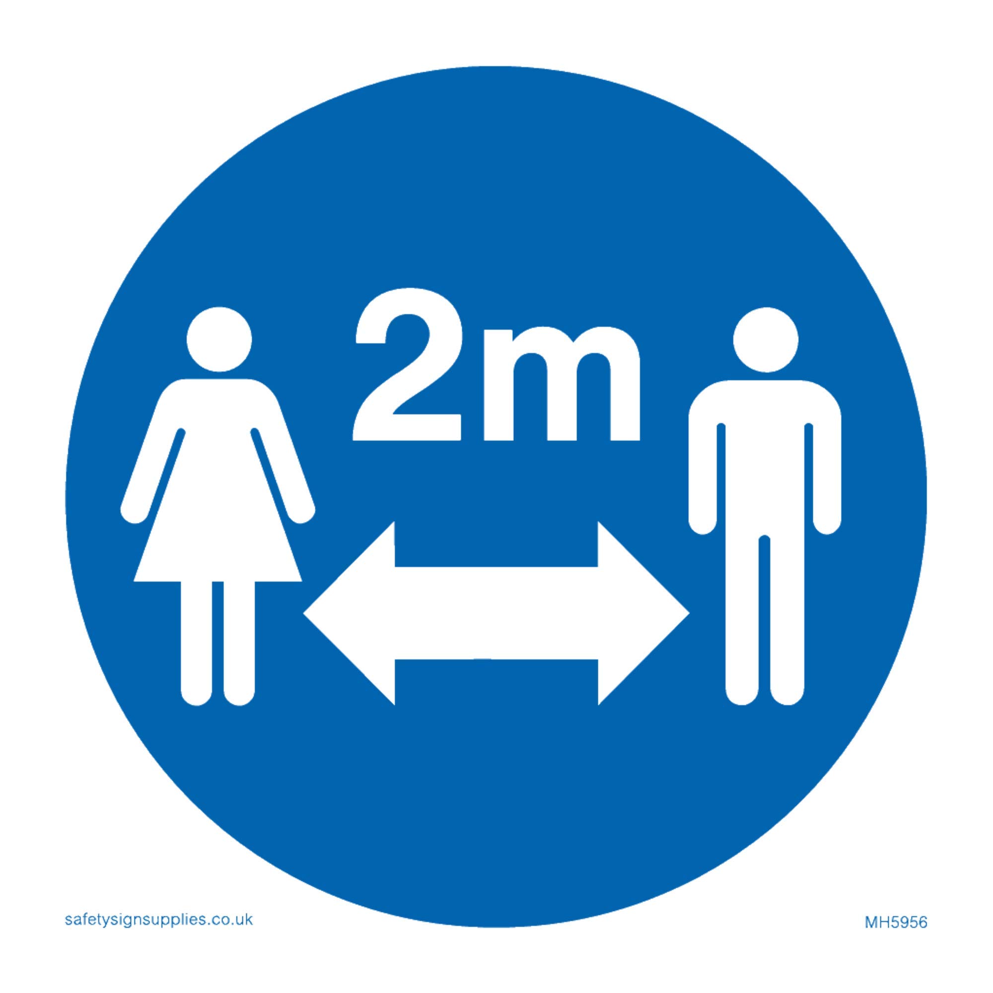Social distance symbol sign - Plastic Semi-rigid 1mm