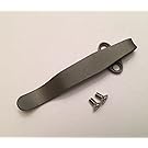Bead Blasted Titanium Deep Carry Pocket Clip for Spyderco Native 5 FRN Lightweight C41PBK5 C41SBK5 C41PPN5 C41PDBL5