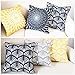 Slow Cow Embroidery Decorative Throw Pillow Cover Case for Couch Sofa Home Decor Modern Geometric Accent Pillow Cushion Cover 18 x 18 Inches Navy Blue