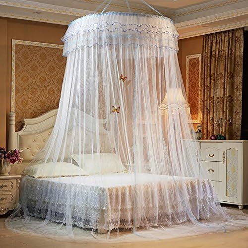 Guerbrilla Luxury Princess Pastoral Lace Bed Canopy Net Crib Luminous