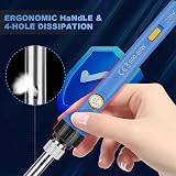 Flintronic 60W Adjustable Soldering Iron Kit 200-480℃ with 5 Tips Stand 10g view 7