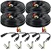 Amcrest 4-Pack 150 Feet Pre-Made All-in-One Siamese BNC Video and Power CCTV Security Camera Cable with Two Female Connectors for 960H & HD-CVI Camera and DVR (SCABLEHD150B-4pack)
