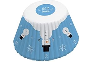 Fox Run 4355 Snowman Bake Cups, Standard, 50 Cups