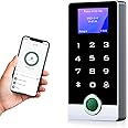Wireless WiFi TUYA Access Control System with LED Screen/Voice, Fingerprint Password Stand-Alone Door Access Control Keypad, WG26/34 EM Card Reader Access Controller, Full Metal Weatherproof