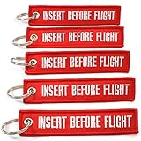 Rotary13B1 Insert Before Flight Keychain - Red - 5pcs