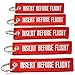 Rotary13B1 INSERT BEFORE FLIGHT Keychain - Red - 5pcs