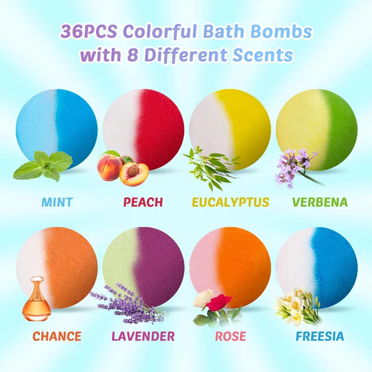 Bath Bombs for Kids with Toy Inside, 36 Pcs Bath Bombs with Glow in The Dark Dinosuar, Animal and Ocean Surprise Inside, Handmade Organic Bubble Bath Ball Gift Set for Birthday, Halloween, Christmas - Image 3