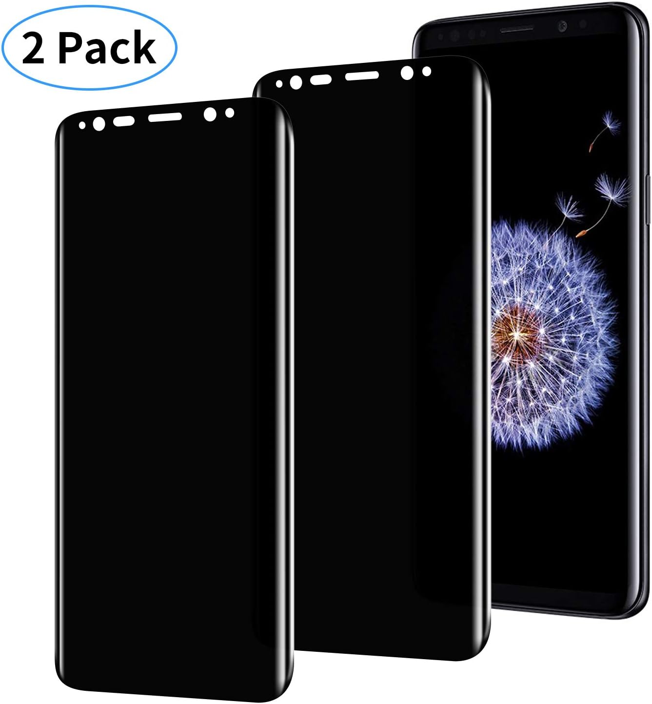 (2 Pack) Vanleng Galaxy Note 9 Privacy Screen Protector, Soft TPU Material Smooth Touch Anti Peeping HD Film for Samsung Galaxy Note 9 (Black)