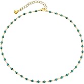 MRSXIA Choker Necklace for Women Gold 18K Gold Filled Dainty Handmade Chain Simple Jewelry