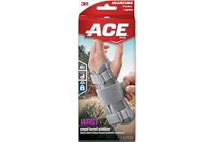 ACE Brand Carpal Tunnel Wrist Stabilizer, Wrist Support for Carpal Tunnel, Adjustable Wrist Brace With Memory Foam Palm, One Size Fits Most