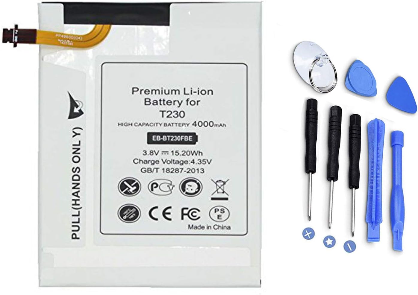 EB-BT230FBE EB-BT230FBU GH43-04179 Tablet Battery Replacement for Samsung Galaxy TAB 4 7.0 SM-T230(WiFi) SM-T231(3G & WiFi) SM-T235 (3G