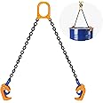 SOJUNER Chain Drum Lifter, Suitable for Lifting 30 and 55 Gallon Plastic/Metal Drums, Drum Lift 2000 lbs Load Capacity, Lifting Ring are Suitable for Cranes.