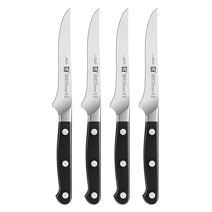 Amazon Com Zwilling J A Henckels Pro 4 Pc Steak Knife Set Black Stainless Steel 4 5 38430 002 Beauty