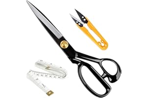 Fabric Scissors Professional 10 inch Heavy-Duty Sewing-Scissors for Leather Industrial Strength High Carbon Steel Tailor-Shea