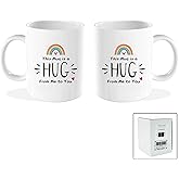 Thinking of You Coffee Mug Gifts for Women, Cute Coffee Mug, Hug Tea Cup, Best Friend Mugs Get Well Soon 11OZ,White