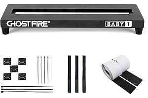 GHOSTFIRE Ghost Fire Guitar Pedal Board Aluminum Alloy Effect Pedalboard,V Series (V-BABY1-PB(13.7''x5.5''))