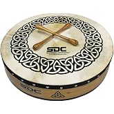DEURA ALL NATURAL BODHRAN DRUM Irish Celtic 18 Inch Free CASE and 2 Tippers