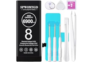 6900mAh Upgraded SPWOMYGD High Capacity Battery for iPhone Model 8 / 8G, 0 Cycle Replacement Battery Compatible with iPhone 8