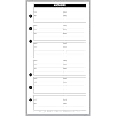 Personal Name &amp; Address Record, with Tabs. 50 Sheets + Index, 3.75" x 6.75" | For 6-Ring Personal Binders. Incl contact info + social network. Index tabs. Ink-friendly heavyweight paper. Archival Qual.