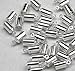 100pcs Round Tube Cord End Caps Sterling Silver Plated Glue in Endcap Barrel for 1.5mm Cord Beading Wire Thread DIY Craft Jewelry Making CF216-2