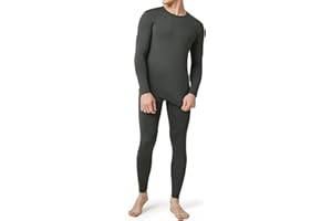 LAPASA Men's Thermal Underwear Set Soft Fleece Lined Long Johns Light/Mid/Heavy Weight Base Layer Top & Bottom M11/M24/M57