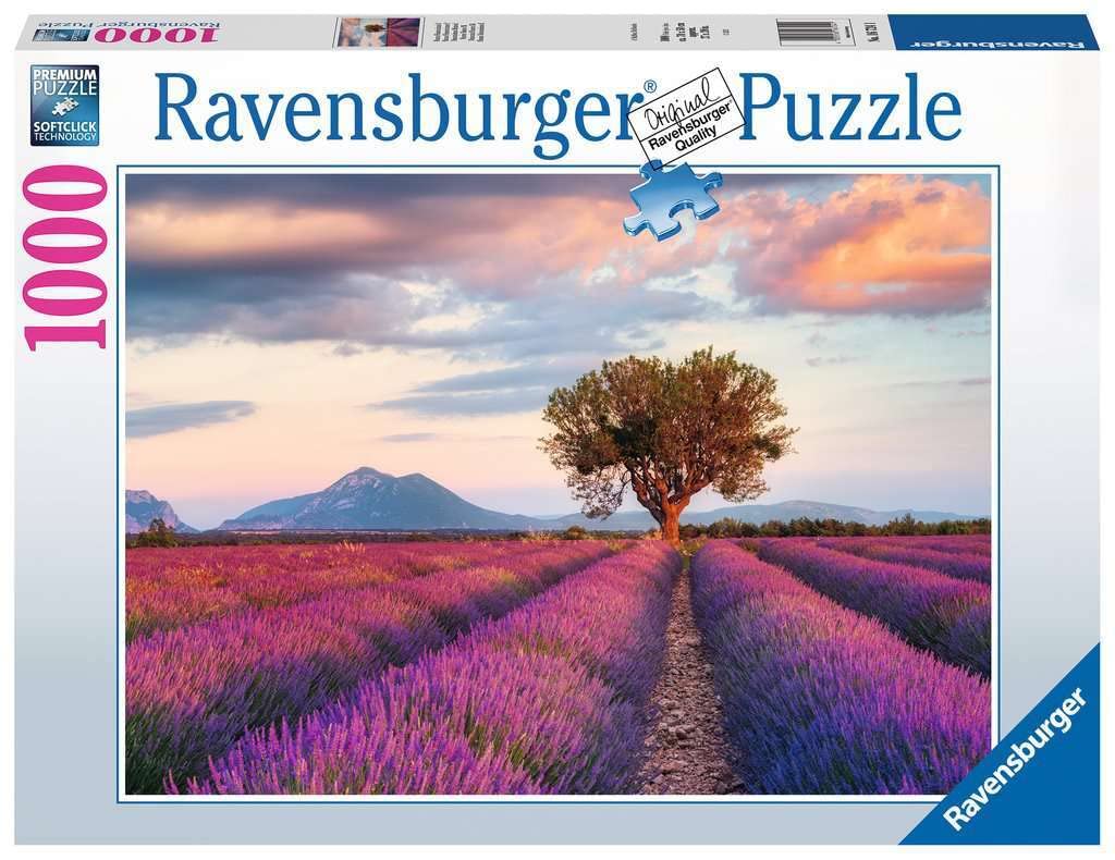 Ravensburger Puzzle 16724 - Lavender Field to the Golden Sun - 1000 Pieces Puzzle for Adults and Children from 14 Years - Puzzle with Landscape Motif