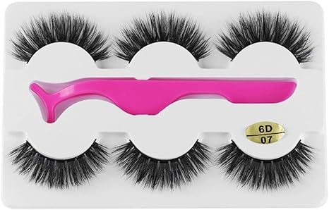 Amazon Co Jp Lhbh 3ペアの女性の美容のための6dつけまつげでピンセット十字模様ナチュラルメイクまつげふわふわ魔法の偽のまつげ Color 6d 07 ホーム キッチン
