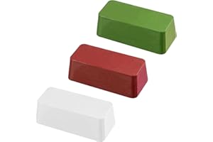 DSMART Metal Polishing Compound Buffing Polish Cutting Compounds 12 Oz. Kit for Metal Jewelry Aluminium Stainless Steel etc. - Green Fine/White Medium/Red Coarse (4 Oz. Each)- 3 Pack